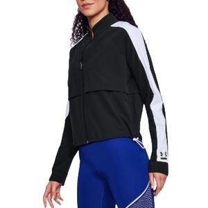 Under Armour Women’s XS Loose UA Woven Storm Full Zip Crop Jacket Light Weight
